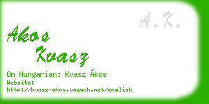 akos kvasz business card